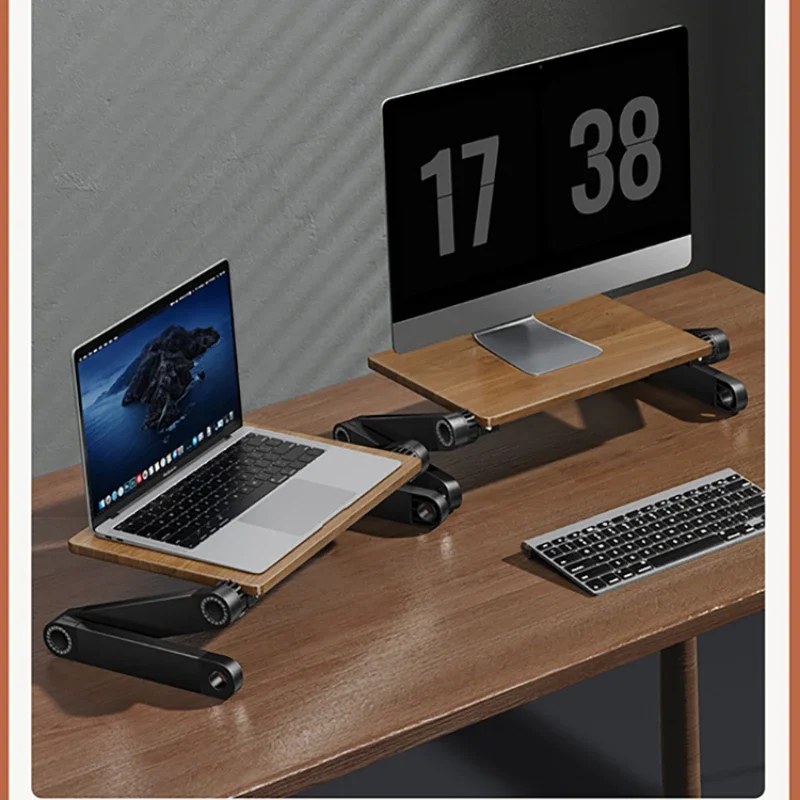 Laptop Stand Bamboo - Solid Wood Laptop Height Stand Adjustable