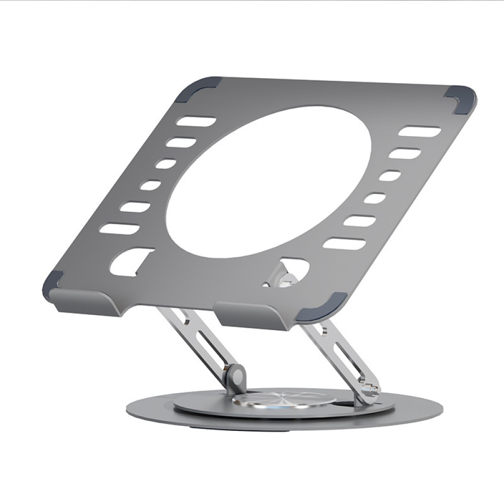 Laptop Stand Bamboo - Desktop Laptop Stand Aluminum Rotating Holder