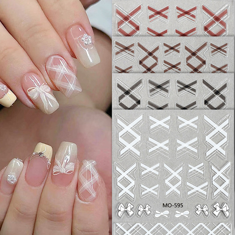 Y2K Tech Accessories - 1pc White Bowknot Nail Art Decoration