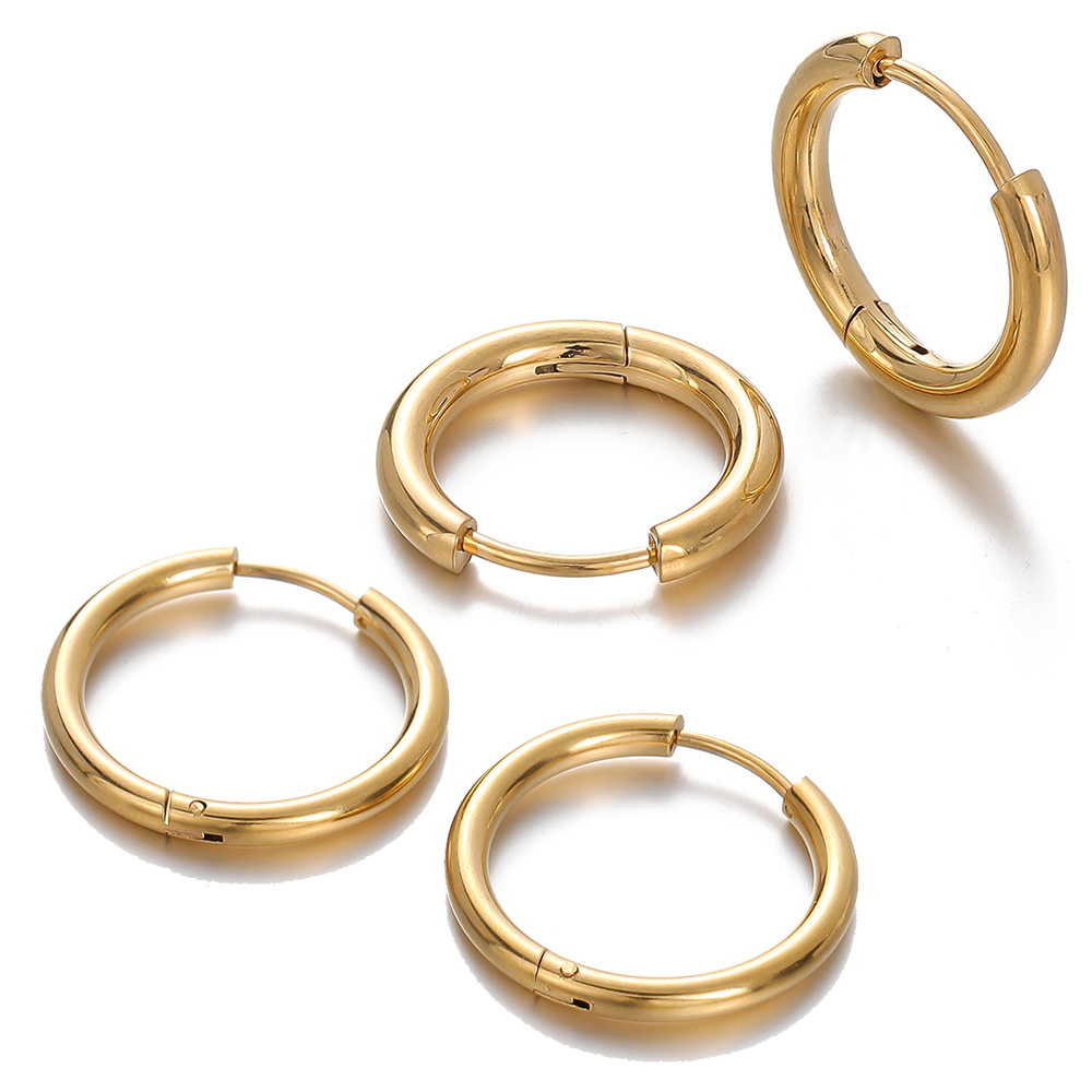 Y2K Tech Accessories - 2 pcs 8/10/12/14/16/18mm Stainless Steel Hoop