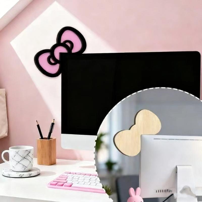 New 1/2Pcs Wooden Bowknot PC A - Tech Desktop Accessories recension och pris