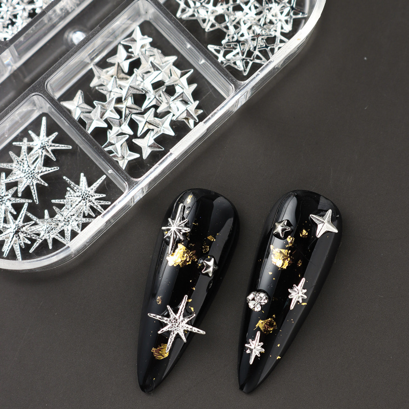Metal Silver Star Nail Rivet S - Y2K Tech Accessories recension och pris