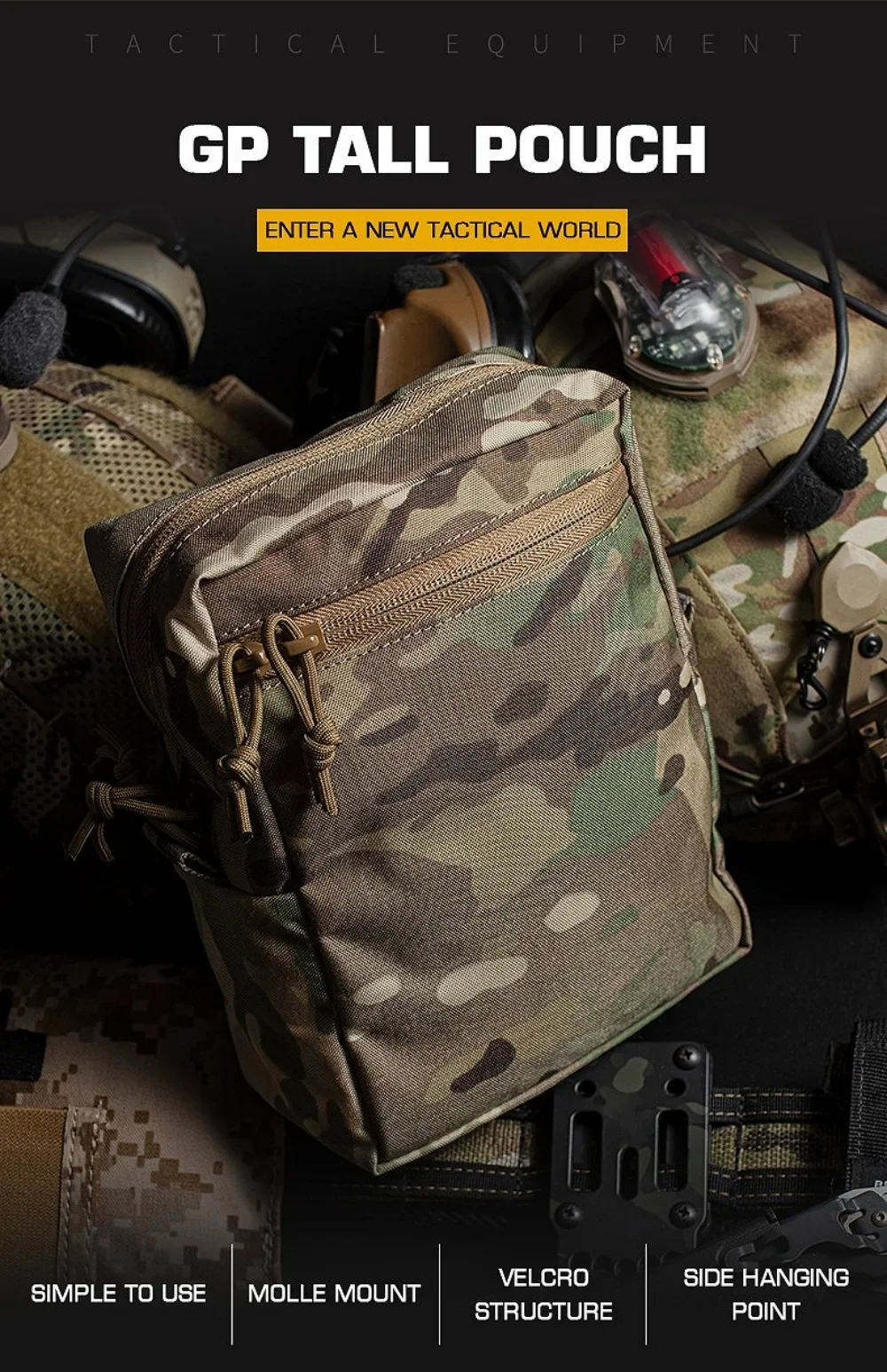 GP Tactical MOLLE  Pouch Tall  - Tech Accessories Pouch recension och pris