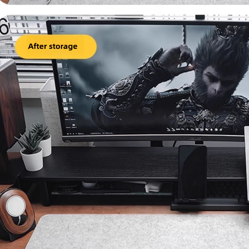 Ergonomic Aluminum Monitor Ris - Laptop Stand Bamboo recension och pris