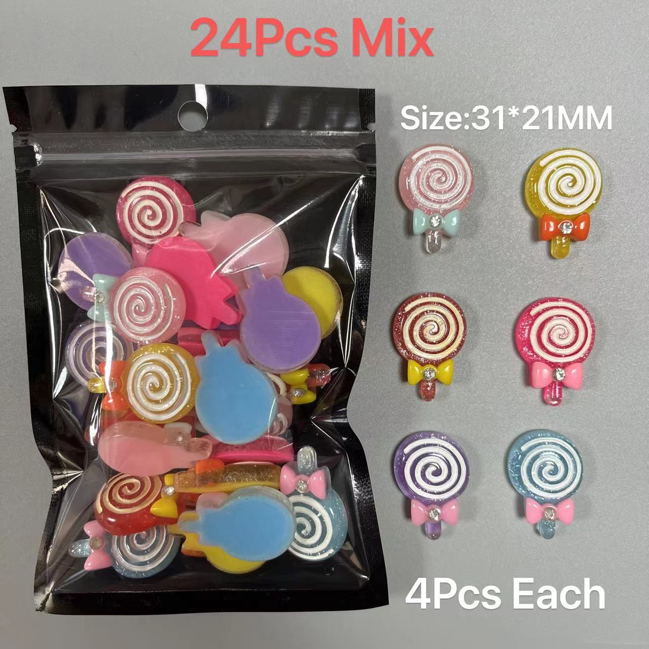 Cute Cartoon Resin Candy Glitt - Y2K Tech Accessories recension och pris