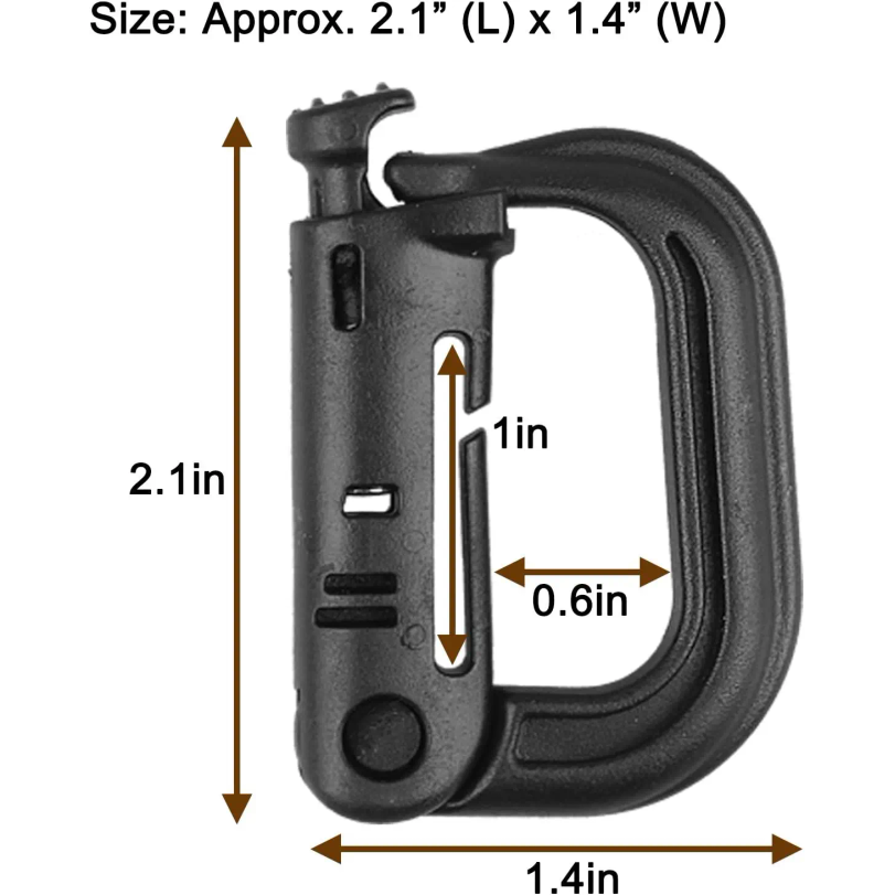 5Pcs Plastic D-Ring Tactical C - Tech Accessories Pouch recension och pris