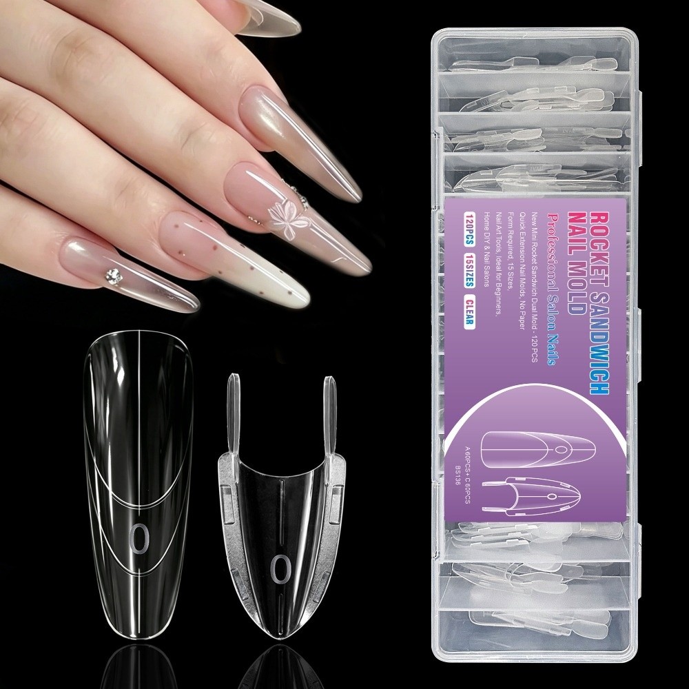 120pcs Rocket Shape Sandwich D - Nail Tech Accessories recension och pris