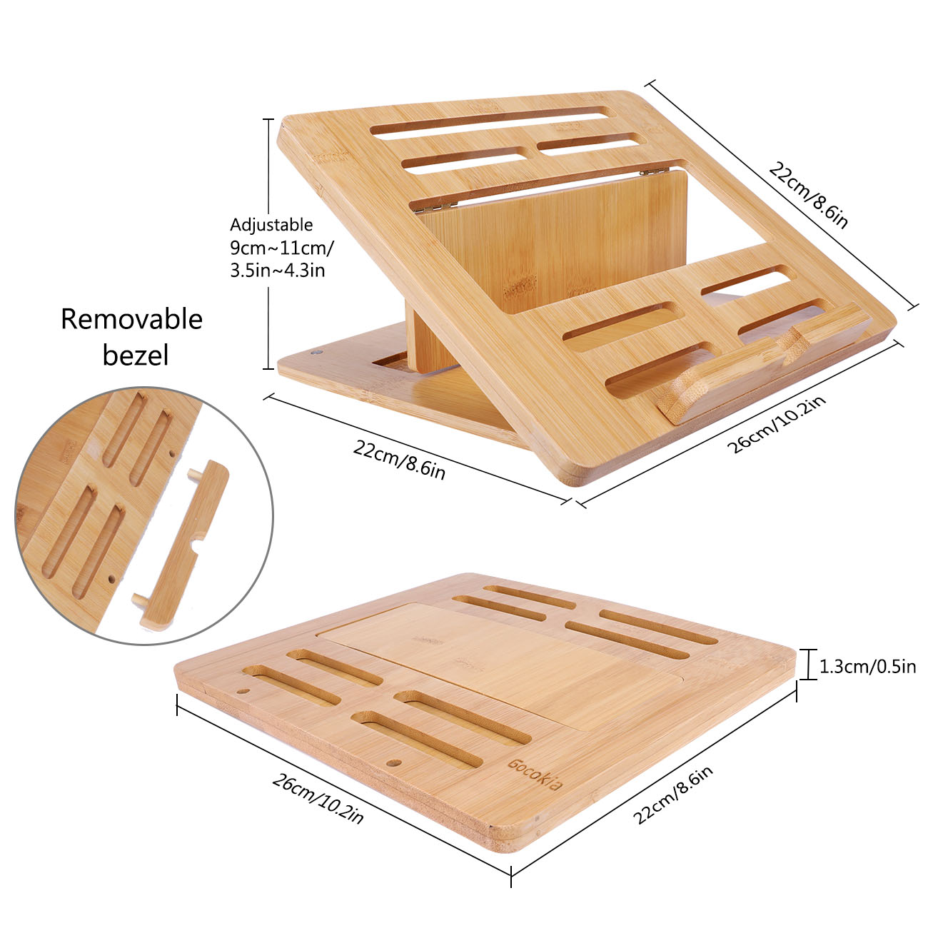 Bamboo Fodable Laptop Notebook - Laptop Stand Bamboo recension och pris