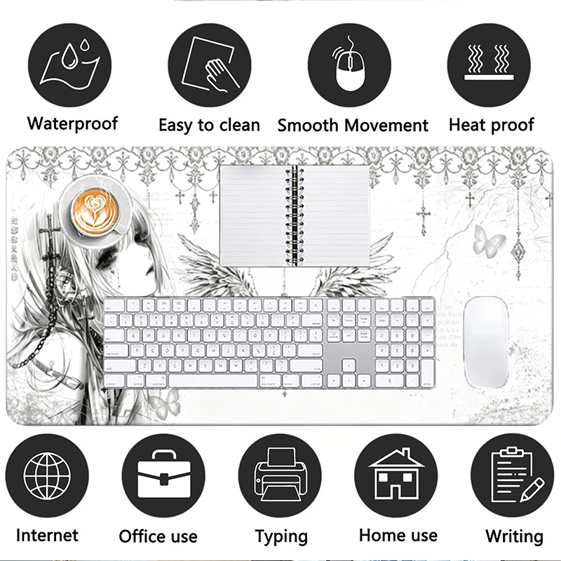 Leather Mousepad Black White A - Tech Accessories Desk recension och pris