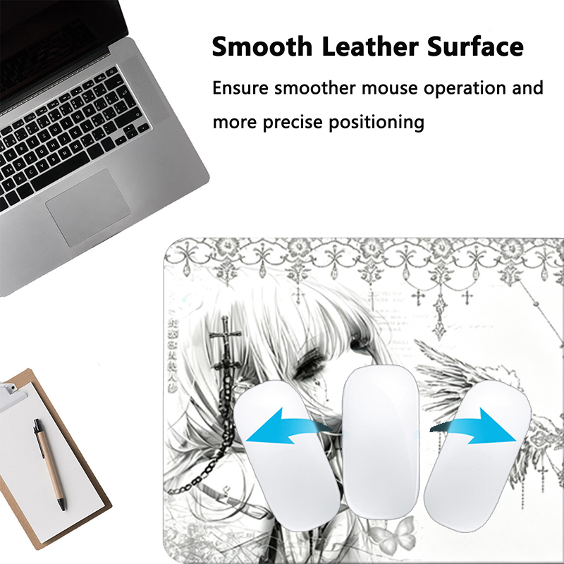 Leather Mousepad Black White A - Tech Accessories Desk recension och pris