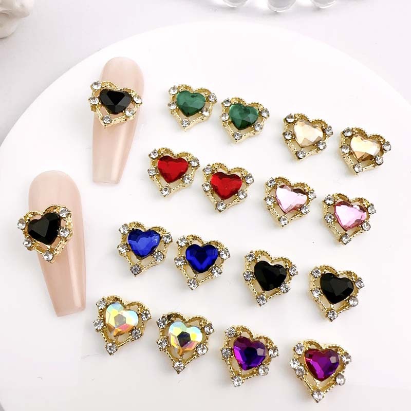 10pcs Luxury Alloy Nail Charms - Y2K Tech Accessories recension och pris