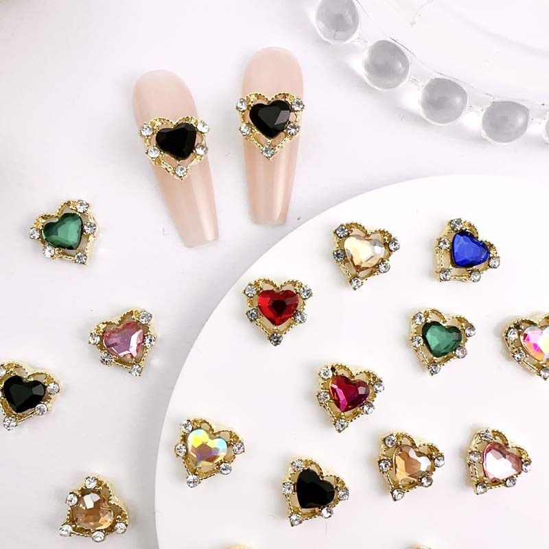 10pcs Luxury Alloy Nail Charms - Y2K Tech Accessories recension och pris